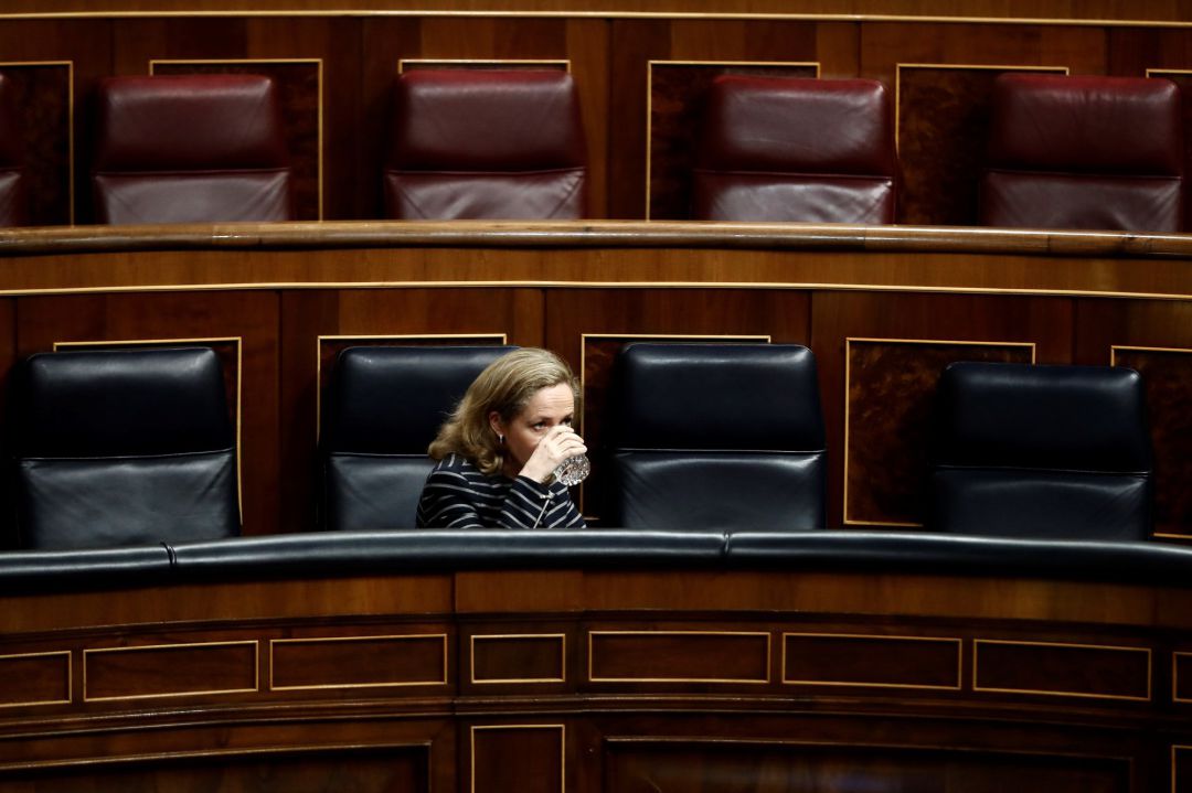 La vicepresidenta de Asuntos Económicos, Nadia Calviño, en el Congreso de los Diputados en Madrid La vicepresidenta de Asuntos Económicos, Nadia Calviño, en el Congreso de los Diputados en Madrid