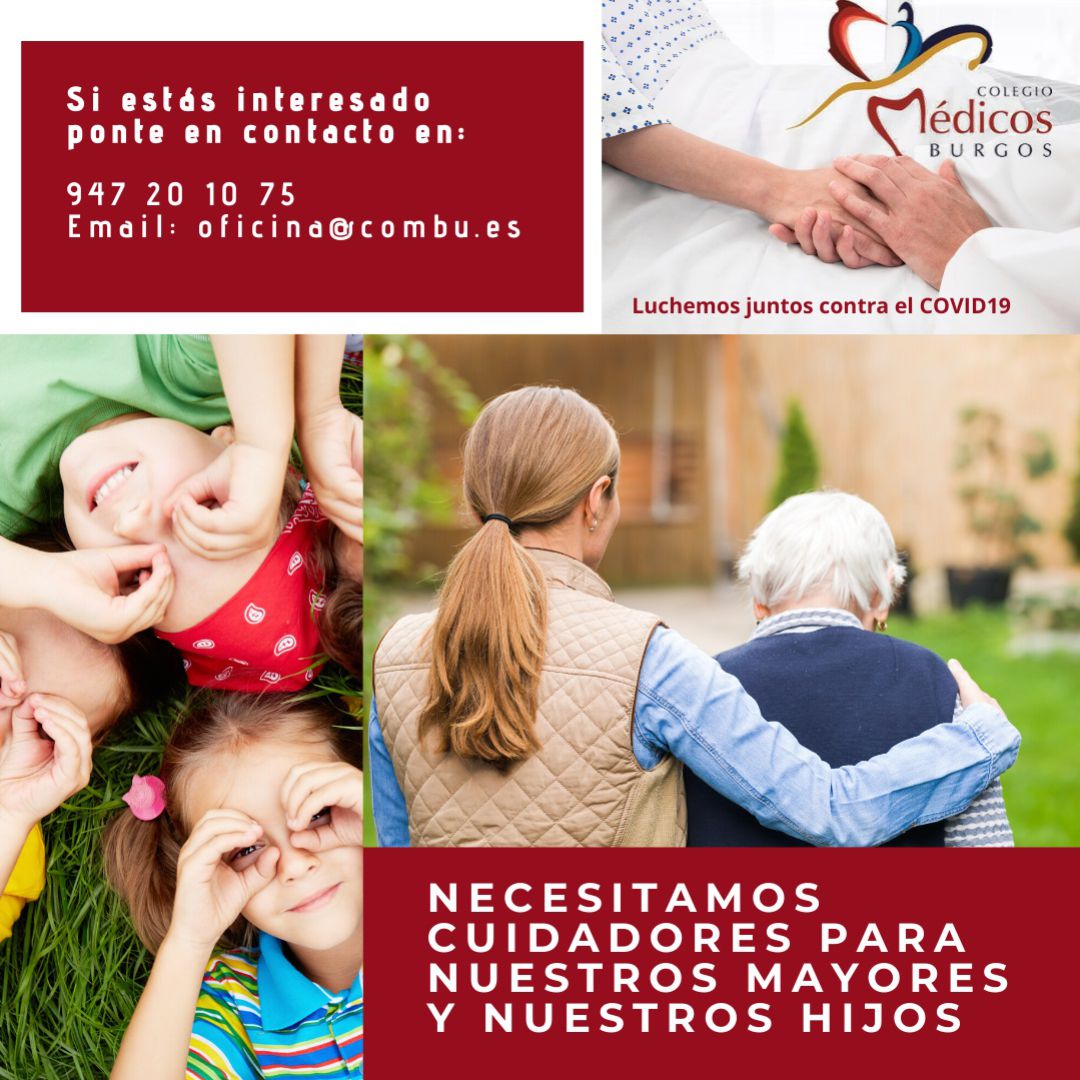 Voluntarios para cuidado de mayores e hijos de médicos Voluntarios para cuidado de mayores e hijos de médicos