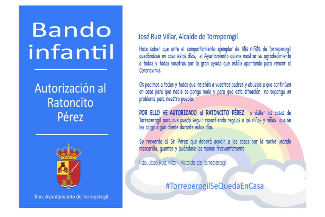 Bando infantil del Ayuntamiento de Torreperogil. Bando infantil del Ayuntamiento de Torreperogil.