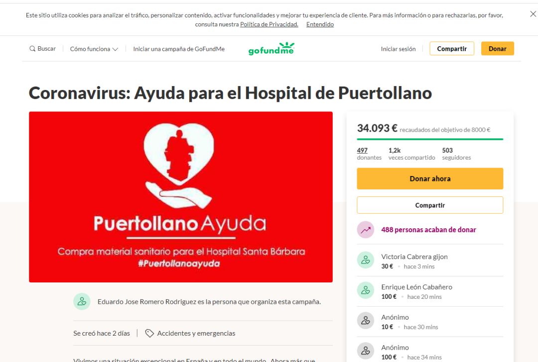 Campaña iniciada en gofundme Campaña iniciada en gofundme