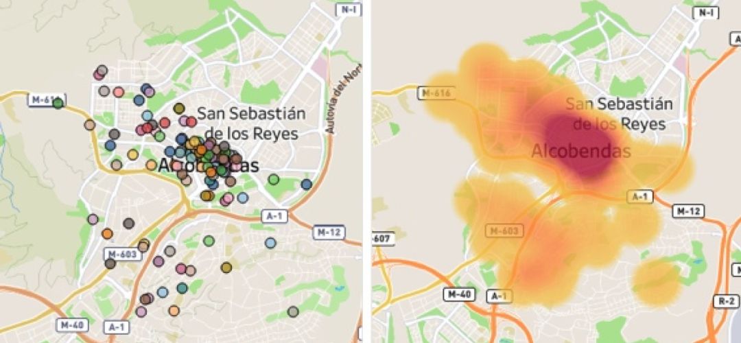 Mapa de distribución de las infracciones durante el estado de alarma Mapa de distribución de las infracciones durante el estado de alarma