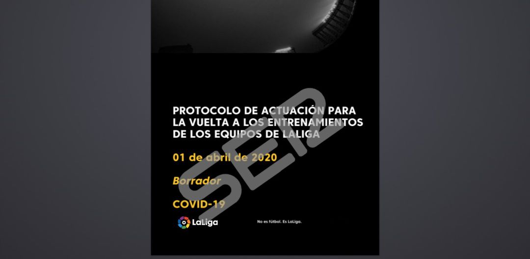 El borrador del protocolo de actuación de LaLiga El borrador del protocolo de actuación de LaLiga