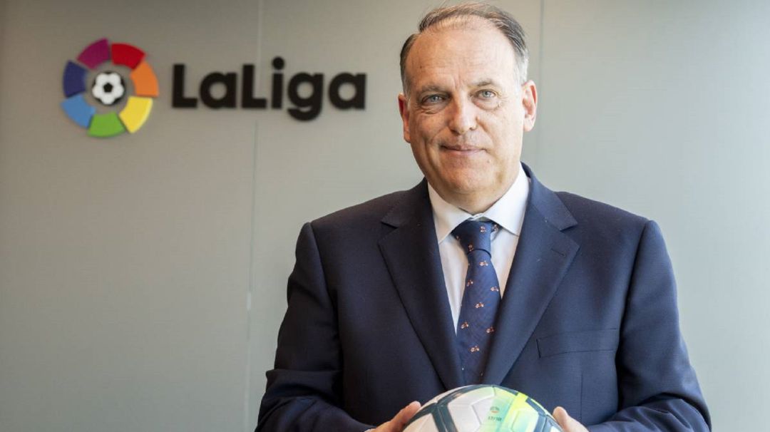 Javier Tebas, en la sede de la Liga de Fútbol Profesional Javier Tebas, en la sede de la Liga de Fútbol Profesional