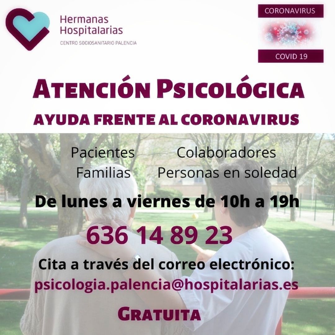 Hermanas Hospitalarias Palencia habilita un nuevo servicio de ayuda frente al Covid-19 Hermanas Hospitalarias Palencia habilita un nuevo servicio de ayuda frente al Covid-19