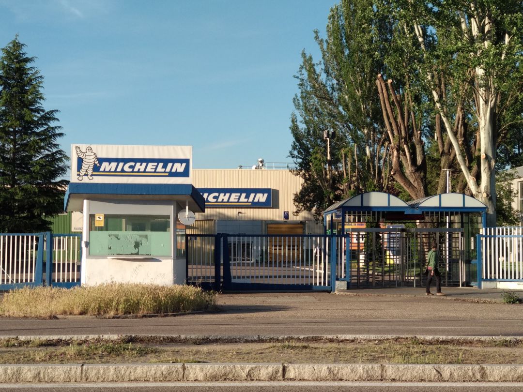 Entrada de la factoría de Michelin en Aranda de Duero Entrada de la factoría de Michelin en Aranda de Duero