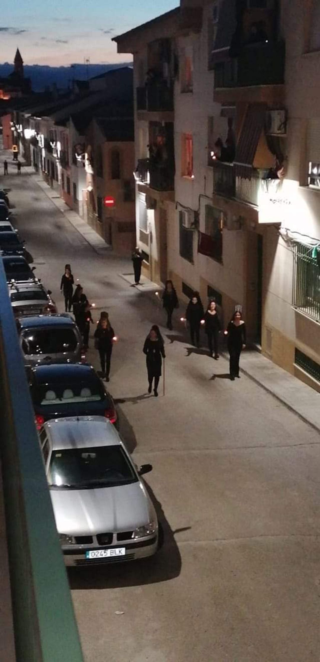 Improvisada "procesión" en Porcuna Improvisada "procesión" en Porcuna