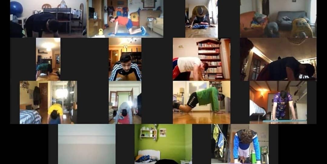 Los jugadores del Villa de Aranda trabajan desde casa en la sesiones que prepara telemáticamente el preparador físico, Héctor Martínez. Los jugadores del Villa de Aranda trabajan desde casa en la sesiones que prepara telemáticamente el preparador físico, Héctor Martínez.
