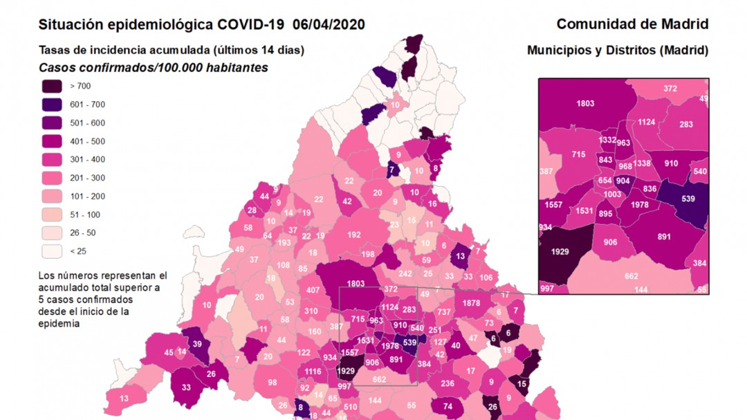 Los casos confirmados de coronavirus en Leganés duplican los de otras ciudades de su entorno