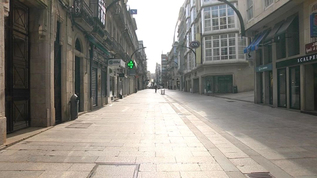 Rúa Príncipe vacía Rúa Príncipe vacía