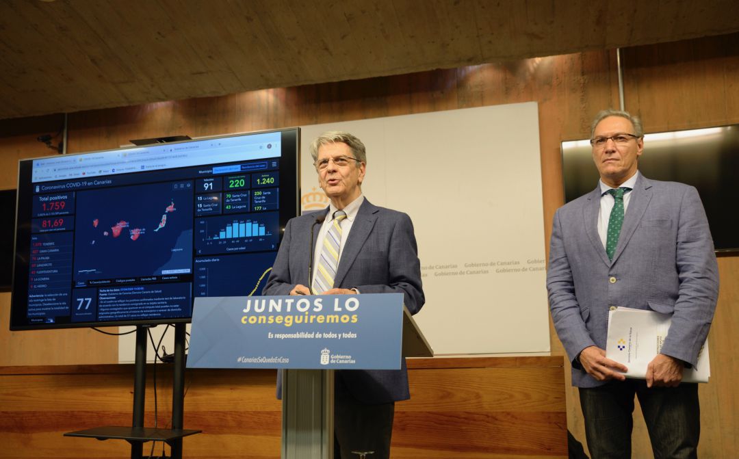 Julio Pérez, consejero de Sanidad, y José Antonio Alemán, director general de Salud Pública Julio Pérez, consejero de Sanidad, y José Antonio Alemán, director general de Salud Pública