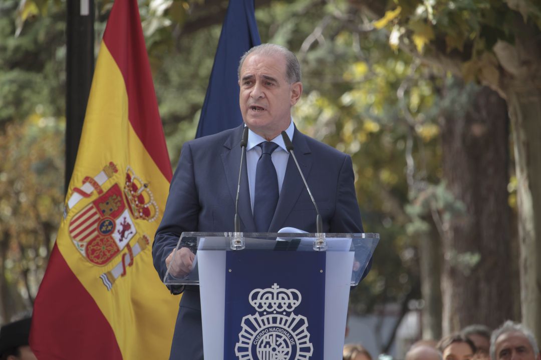 Francisco Pardo Piqueras, en un acto de la Policía Francisco Pardo Piqueras, en un acto de la Policía