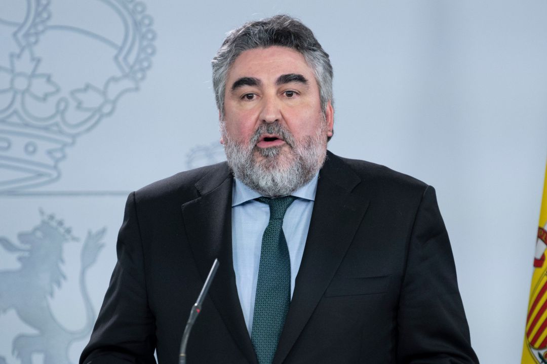 El ministre de Cultura i Esport, José Manuel Rodríguez Uribes, en roda de premsa. Imatge del 7 d'abril de 2020. (Horitzontal) El ministre de Cultura i Esport, José Manuel Rodríguez Uribes, en roda de premsa. Imatge del 7 d'abril de 2020. (Horitzontal)