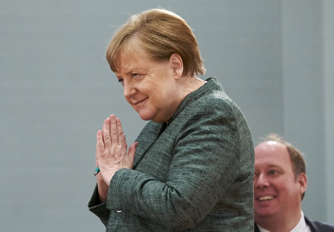 La canciller Alemana Angela Merkel durante la reunion de su gabinete en Berlin La canciller Alemana Angela Merkel durante la reunion de su gabinete en Berlin