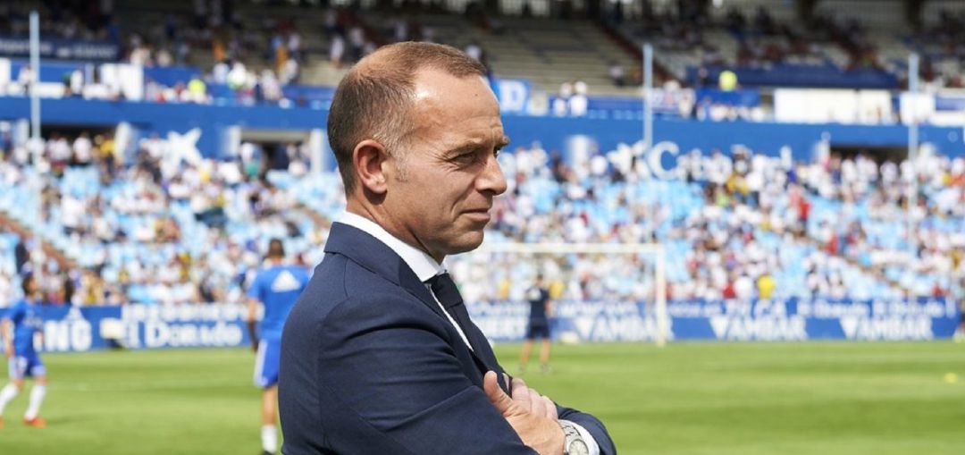 Christian Lapetra en La Romareda antes de jugarse un partido Christian Lapetra en La Romareda antes de jugarse un partido