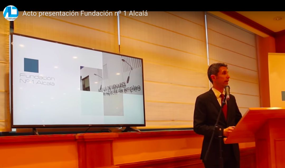 El alcalde de Alcalá de Henares, Javier Rodríguez Palacios, durante la presentación de la Fundación 1 El alcalde de Alcalá de Henares, Javier Rodríguez Palacios, durante la presentación de la Fundación 1
