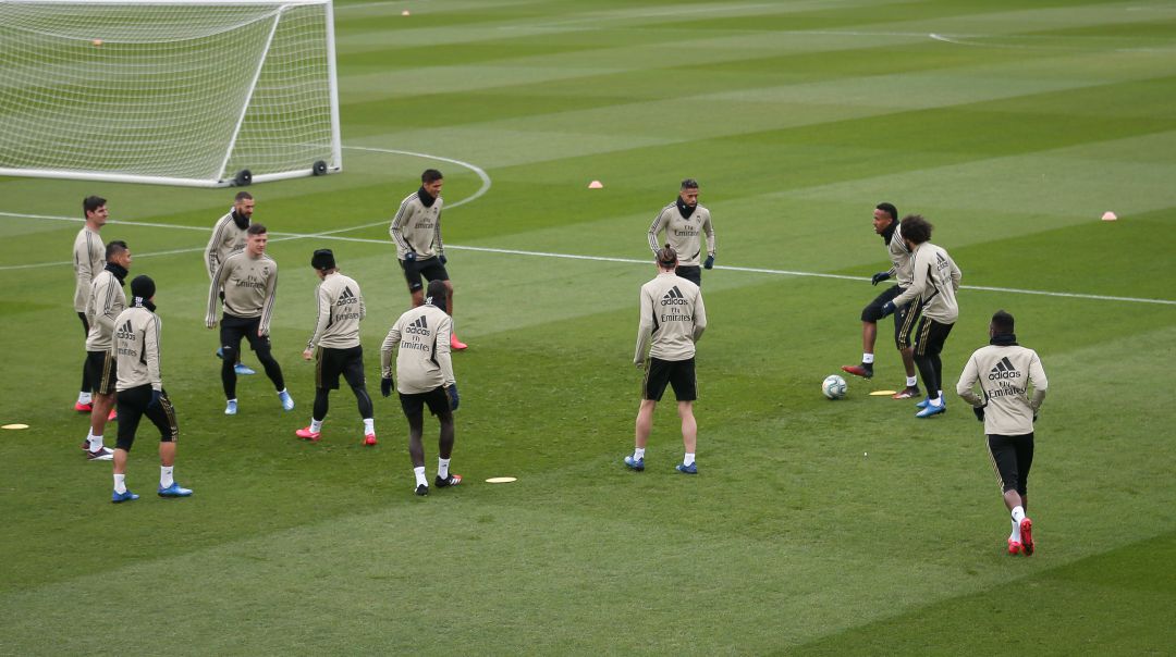 Un entrenamiento del Real Madrid de principios del mes de febrero. Un entrenamiento del Real Madrid de principios del mes de febrero.