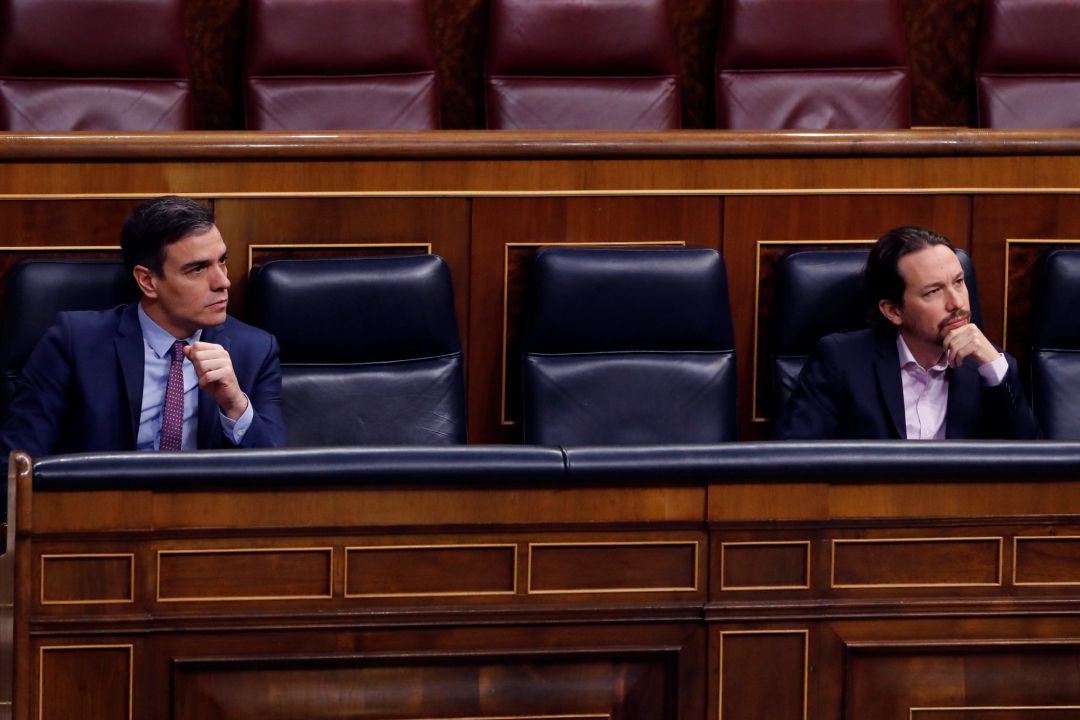El presidente del Gobienro, Pedro Sánchez y el vicepresidente segundo, Pablo Iglesias El presidente del Gobienro, Pedro Sánchez y el vicepresidente segundo, Pablo Iglesias