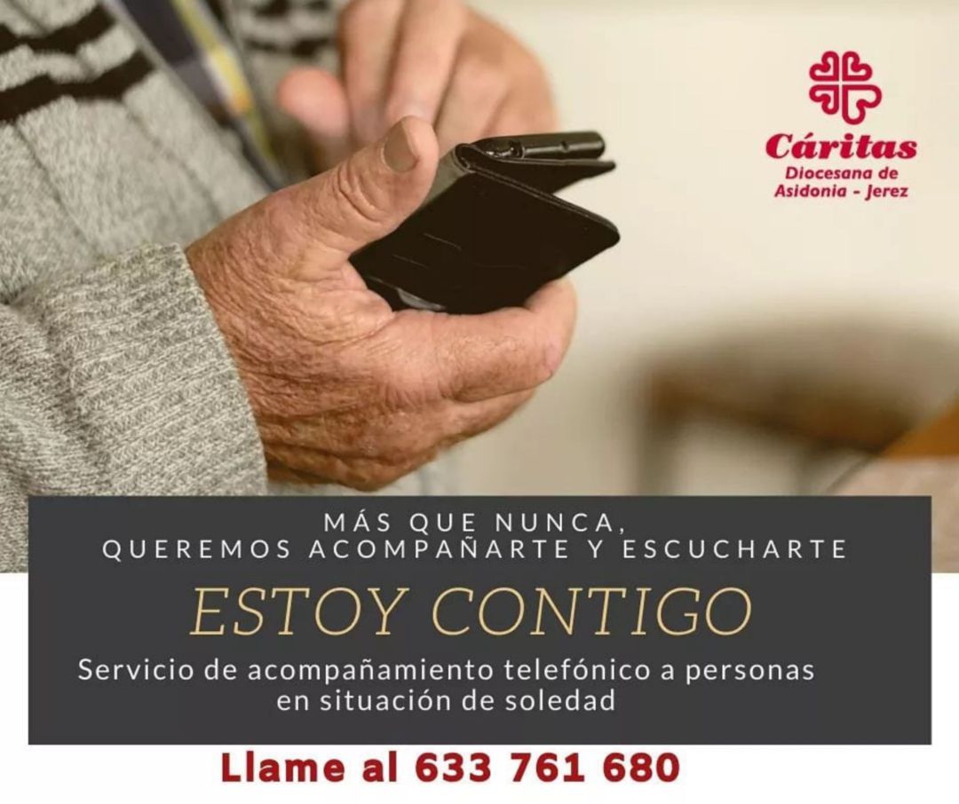 Cartel de la campaña Estoy contigo, de Cáritas Diocesana Cartel de la campaña Estoy contigo, de Cáritas Diocesana