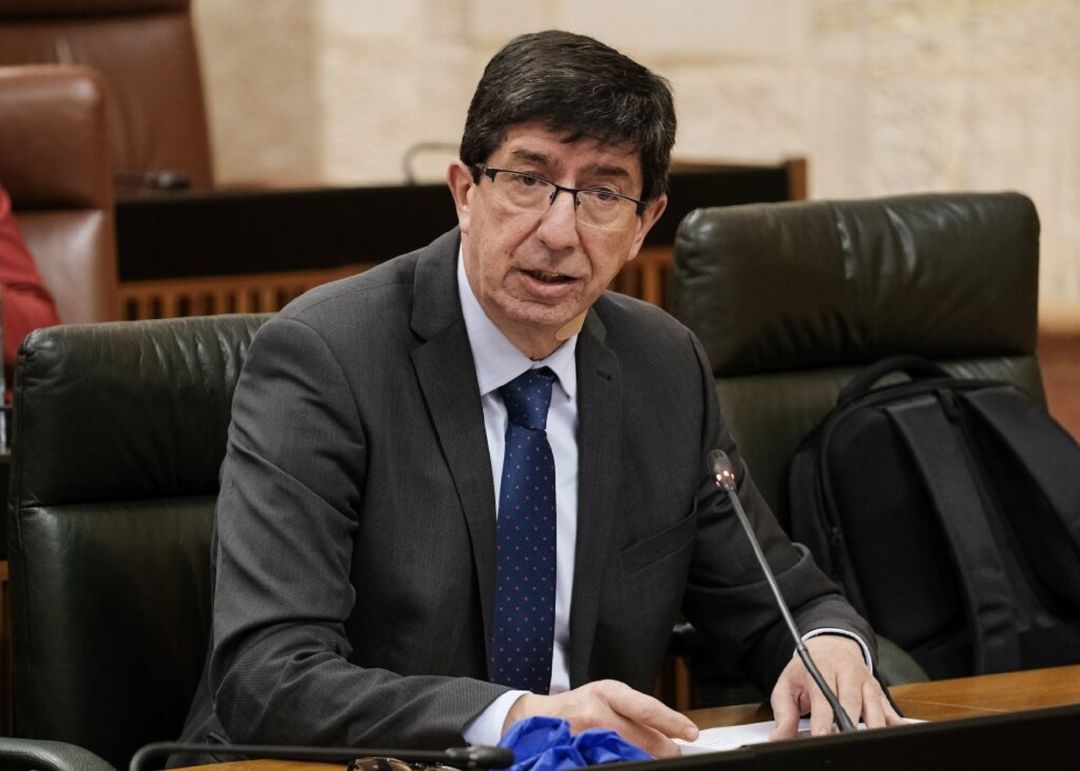 Juan Marín, vicepresidente de la Junta, durante un pleno en el parlamento Juan Marín, vicepresidente de la Junta, durante un pleno en el parlamento