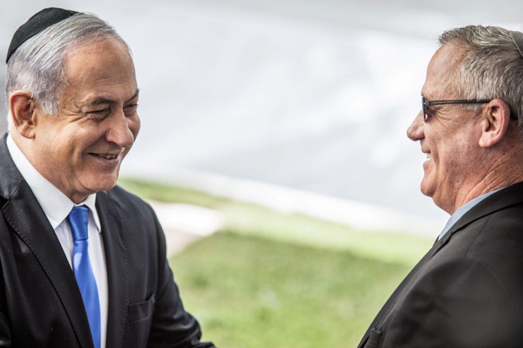 El primer ministro de Israel, Benjamin Netanyahu, y el líder del opositor, Benjamin Gantz El primer ministro de Israel, Benjamin Netanyahu, y el líder del opositor, Benjamin Gantz