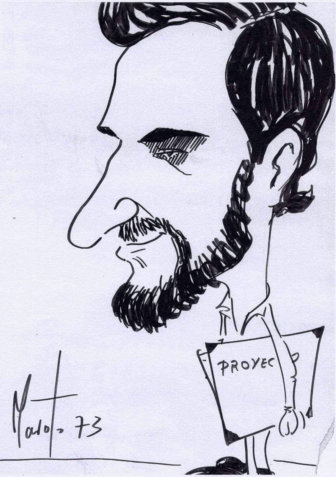 Caricatura de Antonio Pérez Caricatura de Antonio Pérez