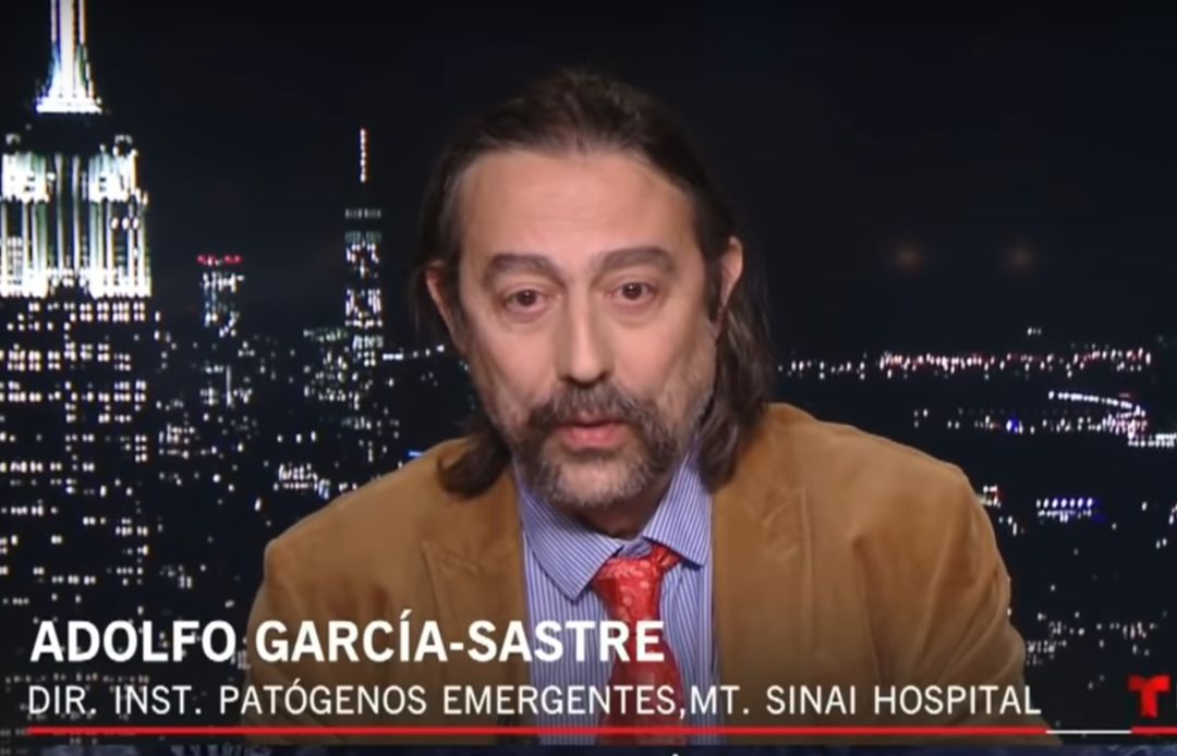 Adolfo García Sastre en una entrevista para el canal de noticias Telemundo el pasado mes de marzo. Adolfo García Sastre en una entrevista para el canal de noticias Telemundo el pasado mes de marzo.