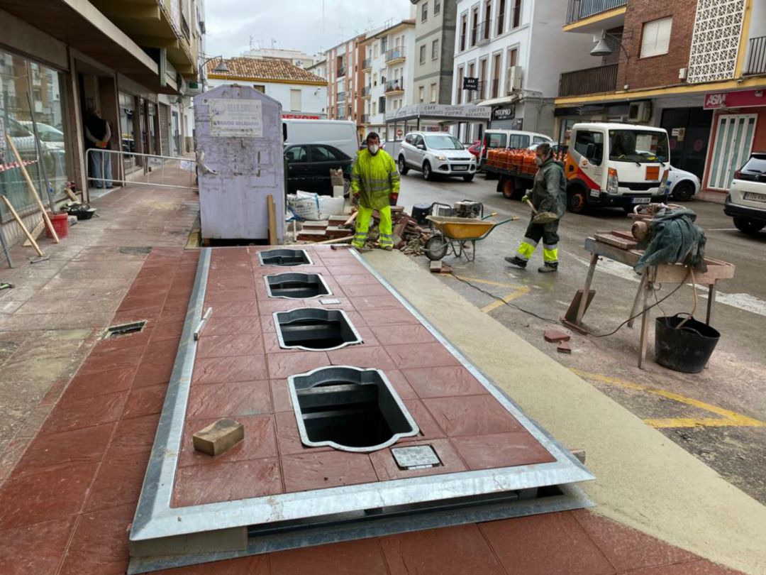 Una de las plataformas se ha instalado en Calle San José Una de las plataformas se ha instalado en Calle San José
