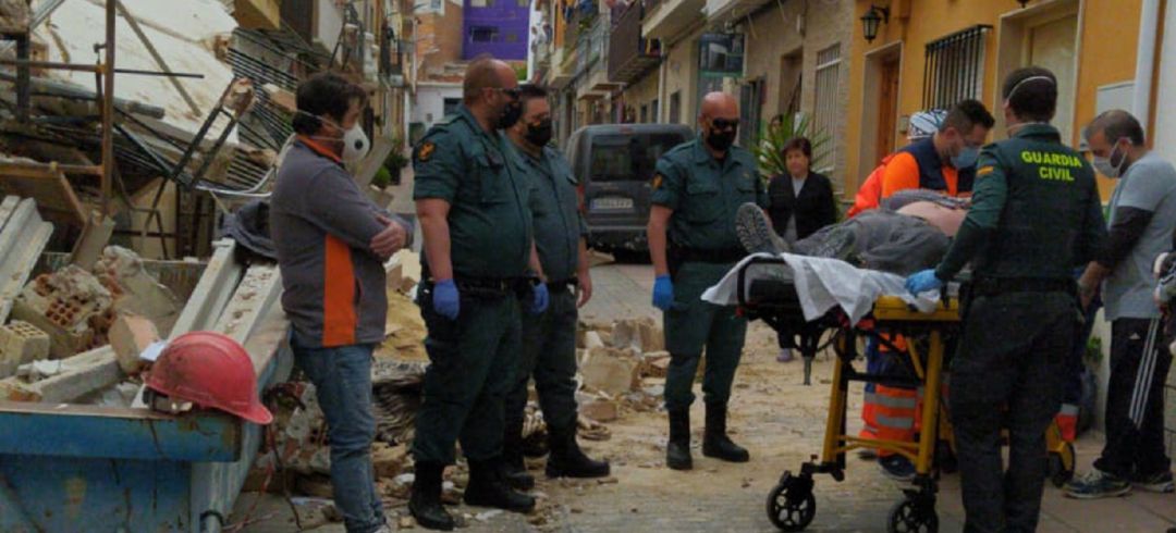 Derrumbe de una vivienda en Jamilena Derrumbe de una vivienda en Jamilena