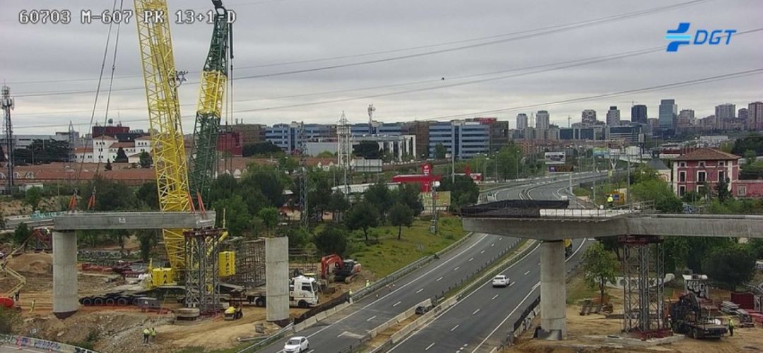 Obras en la M-607 en su conexión con la M-40 Obras en la M-607 en su conexión con la M-40