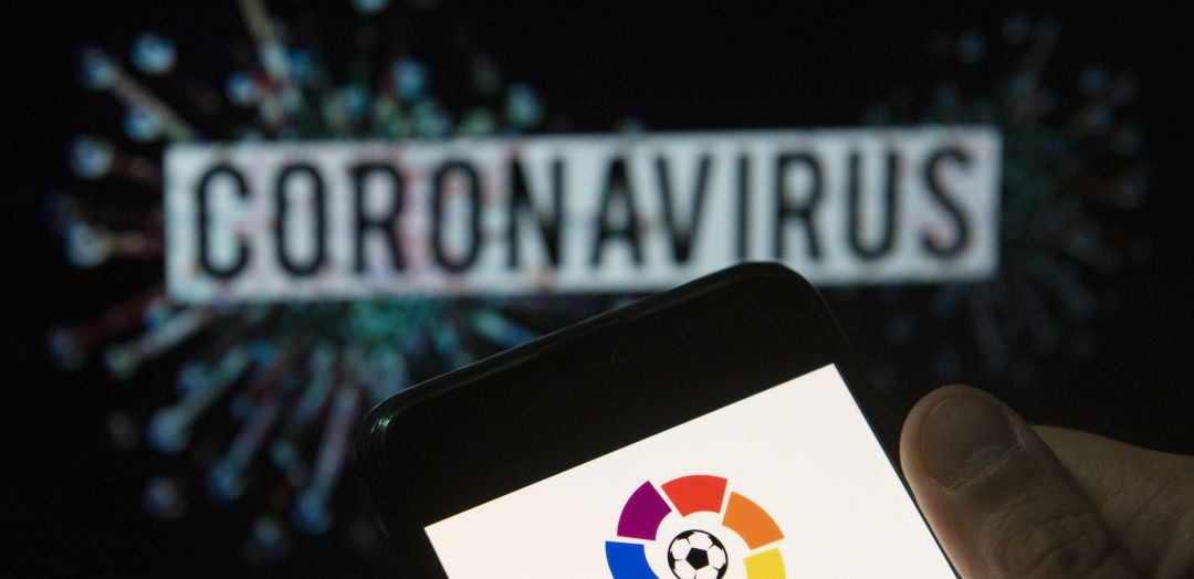 El logo de LaLiga, en plena situación de coronavirus El logo de LaLiga, en plena situación de coronavirus