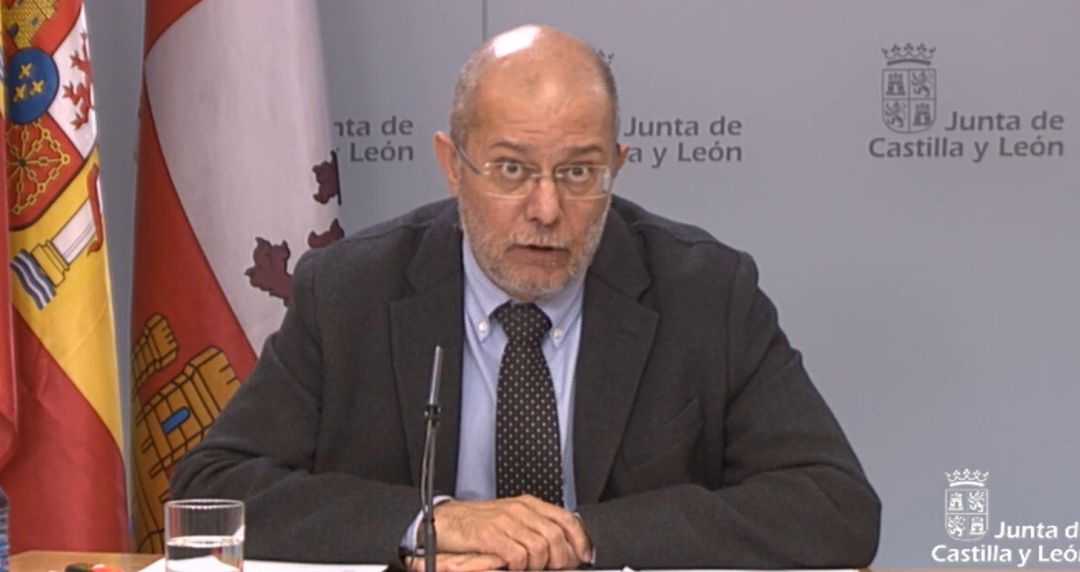 Captura de la comparecencia telemática de Igea tras el Consejo de Gobierno. Captura de la comparecencia telemática de Igea tras el Consejo de Gobierno.