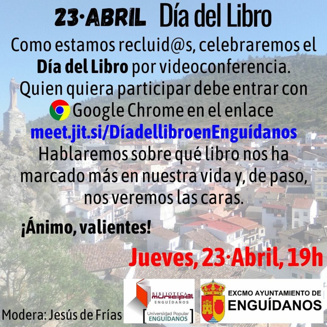 Cartel videoconferencia Día del Libro Cartel videoconferencia Día del Libro