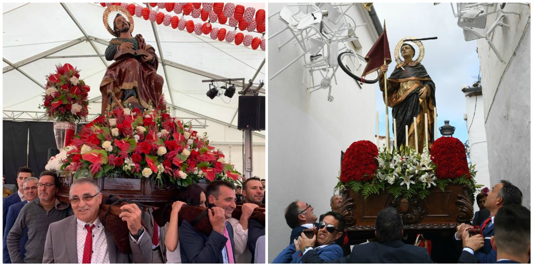 Instantáneas de las procesiones en los municipios de Benaoján (derecha) y Genalguacil (izquierda) el pasado año Instantáneas de las procesiones en los municipios de Benaoján (derecha) y Genalguacil (izquierda) el pasado año