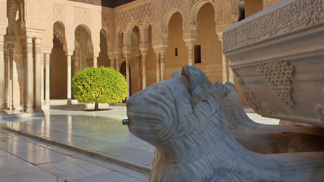 La primavera invade una Alhambra solitaria