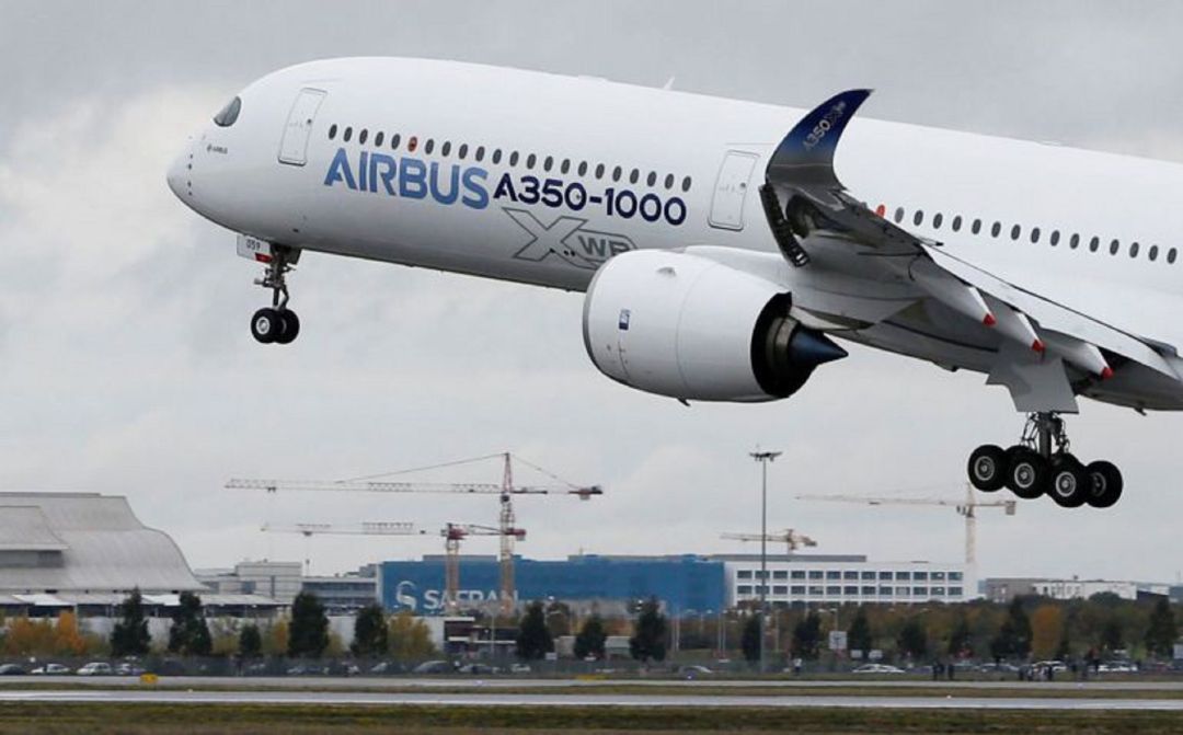 Primer vuelo de prueba del A350 en Toulousse en 2016 Primer vuelo de prueba del A350 en Toulousse en 2016