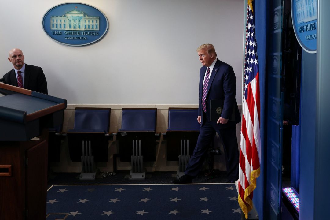 Donald Trump, presidente de los Estados Unidos, en una rueda de prensa Donald Trump, presidente de los Estados Unidos, en una rueda de prensa