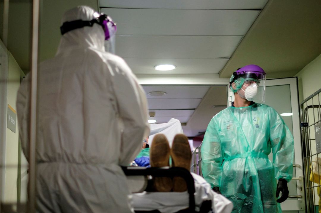 Uno de los ingresos en los hospitales españoles durante la pandemia de la COVID-19. Uno de los ingresos en los hospitales españoles durante la pandemia de la COVID-19.