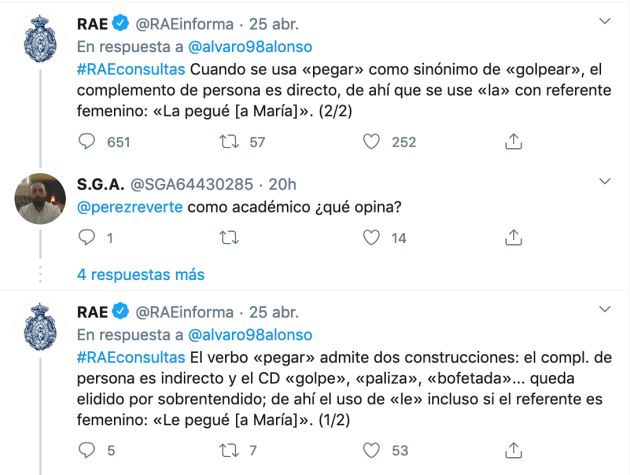 Respuestas de la RAE ante la consulta Respuestas de la RAE ante la consulta