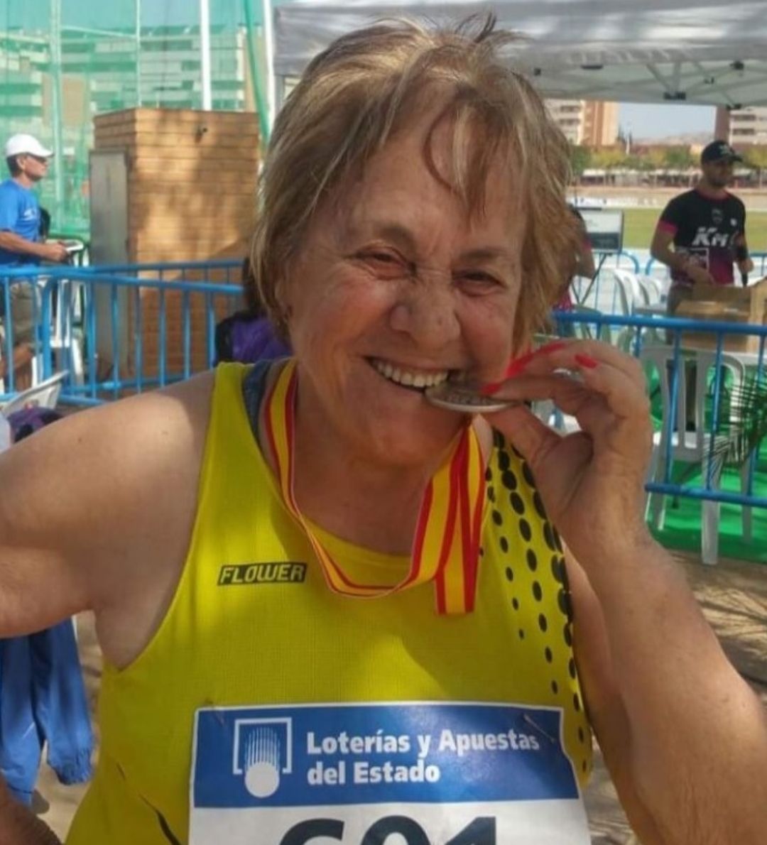 Aurelia Marín tras una competición Aurelia Marín tras una competición
