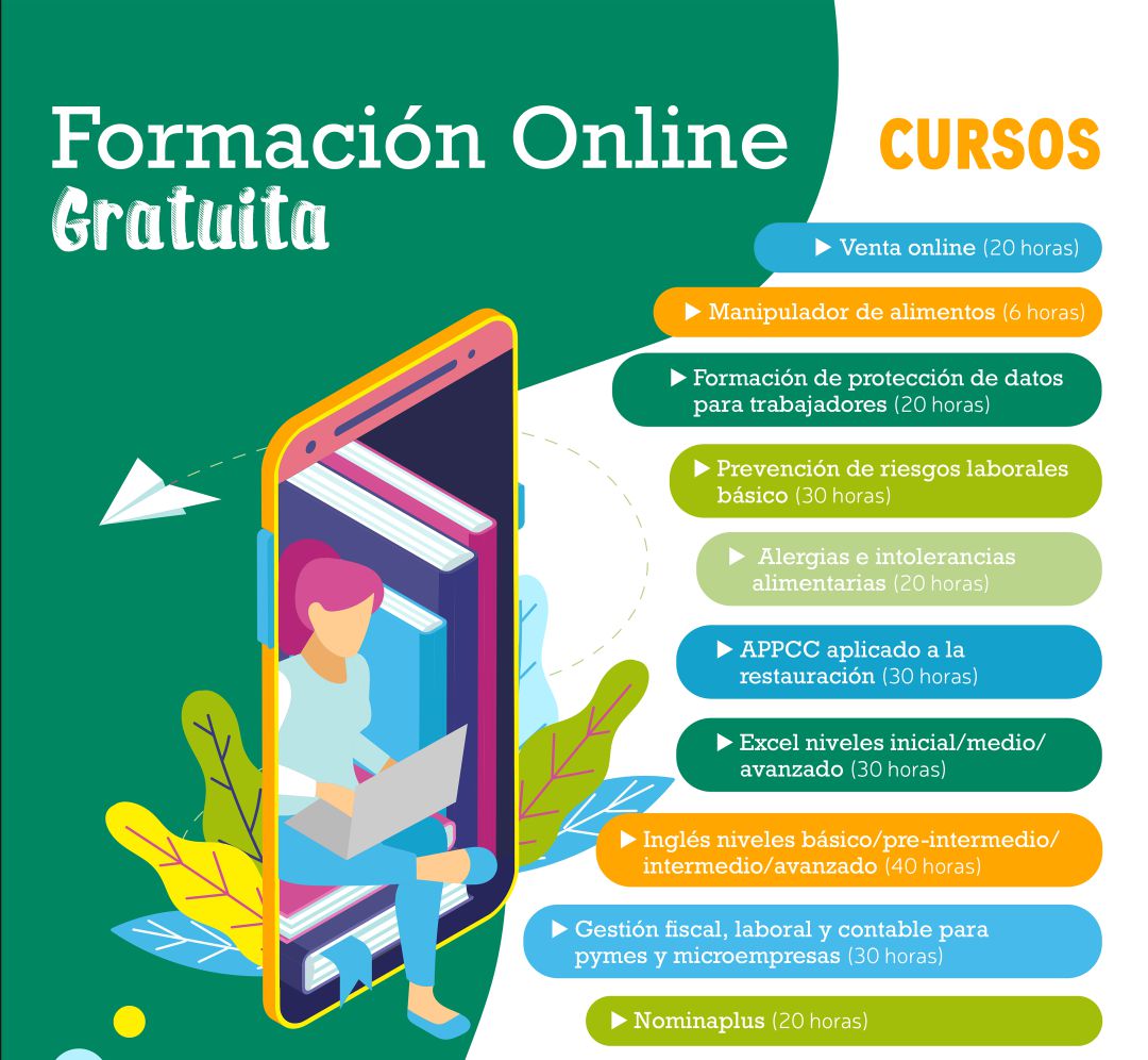 Cartel informativo sobre la formación online gratuita Cartel informativo sobre la formación online gratuita