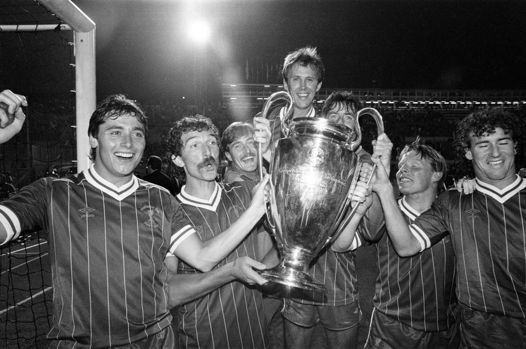 Los jugadores del Liverpool, tras ganar a la Roma. Los jugadores del Liverpool, tras ganar a la Roma.