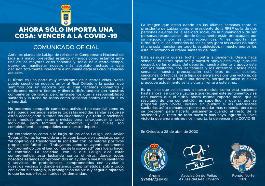Comunicado de Symmachiarii, Fondo Norte y APARO Comunicado de Symmachiarii, Fondo Norte y APARO