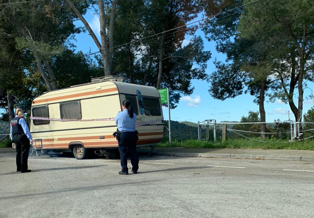 L'autocaravana on dormia el sospitós, a Les Planes L'autocaravana on dormia el sospitós, a Les Planes