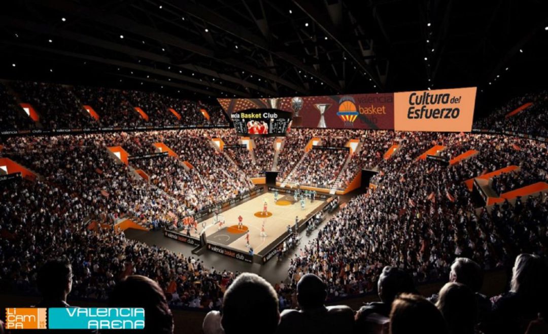 Recreación virtual del Valencia Arena. Recreación virtual del Valencia Arena.