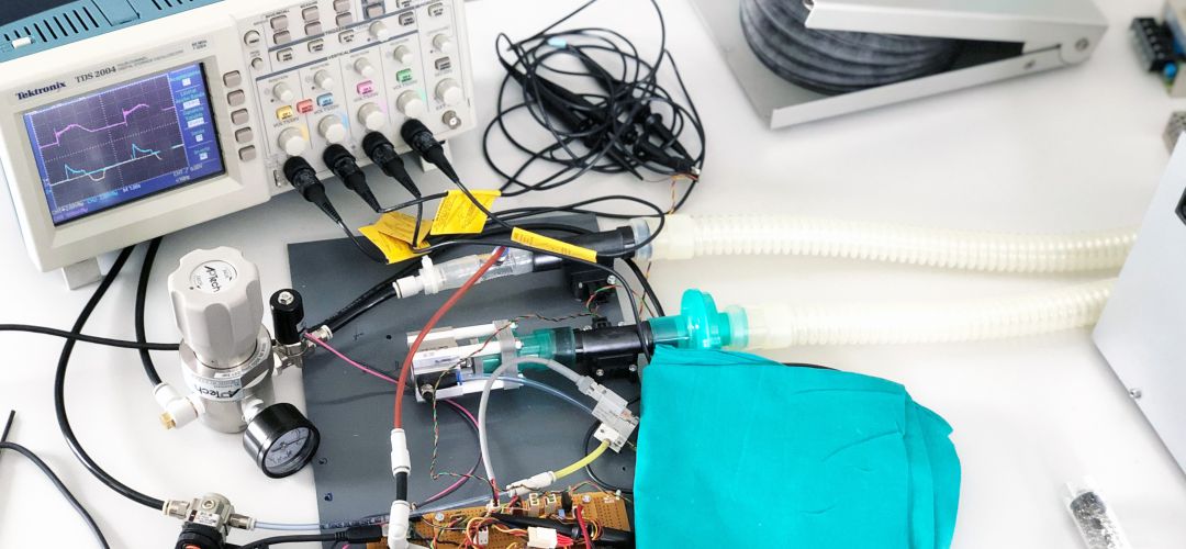 Prototipo del respirador en el que está trabajando la UC3M Prototipo del respirador en el que está trabajando la UC3M
