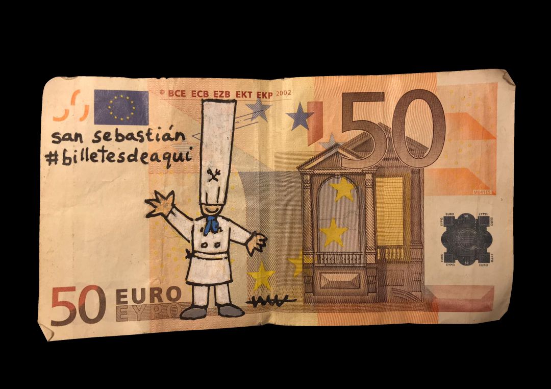 Billetes dibujado por Oscar Casla para la iniciativa #BilletesDeAqui Billetes dibujado por Oscar Casla para la iniciativa #BilletesDeAqui