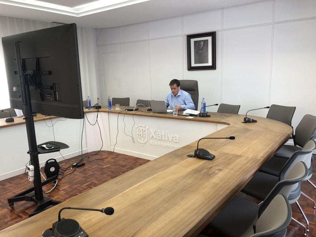 Imagen del pleno telemático del mes de marzo Imagen del pleno telemático del mes de marzo