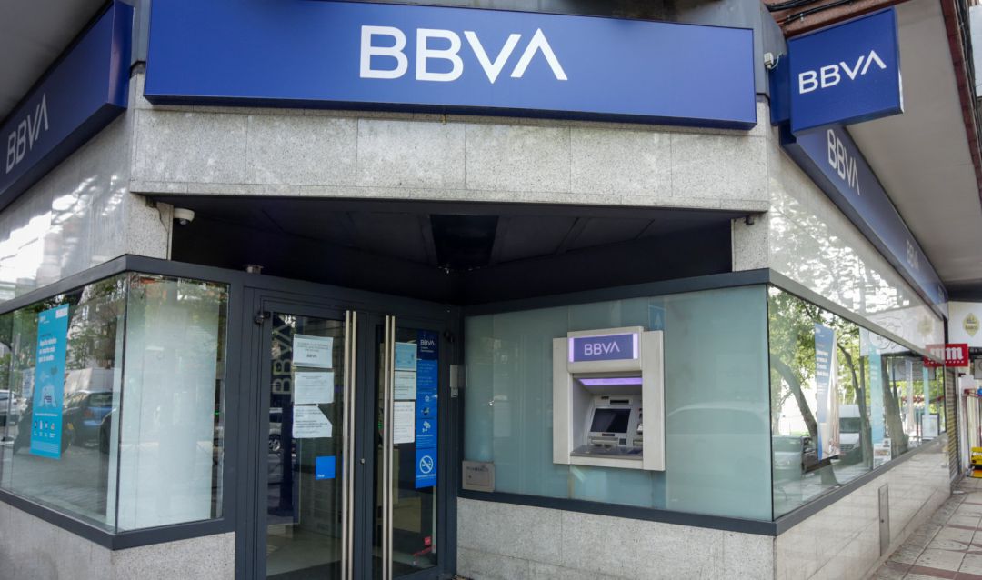 Un cajero del Banco BBVA. Un cajero del Banco BBVA.