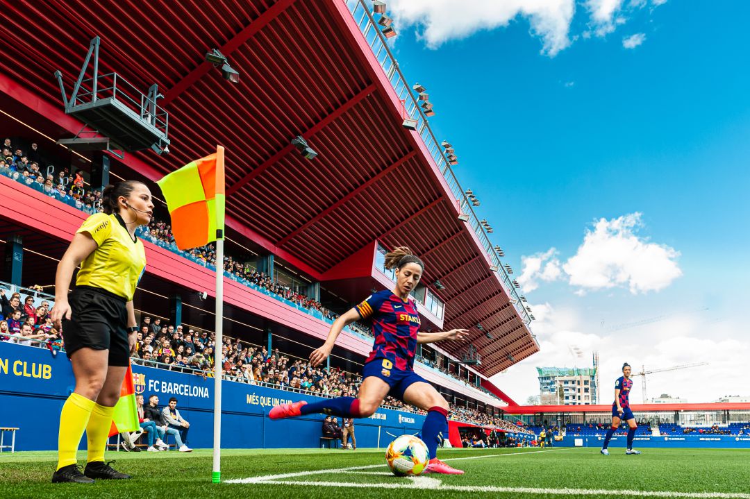Un partido del equipo femenino del FC Barcelona. Un partido del equipo femenino del FC Barcelona.