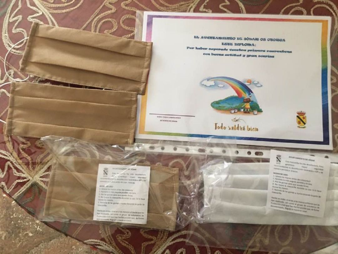 Mascarillas entrregadas en un domicilio de la localidad con diploma acreditativo, para los más pequeños Mascarillas entrregadas en un domicilio de la localidad con diploma acreditativo, para los más pequeños